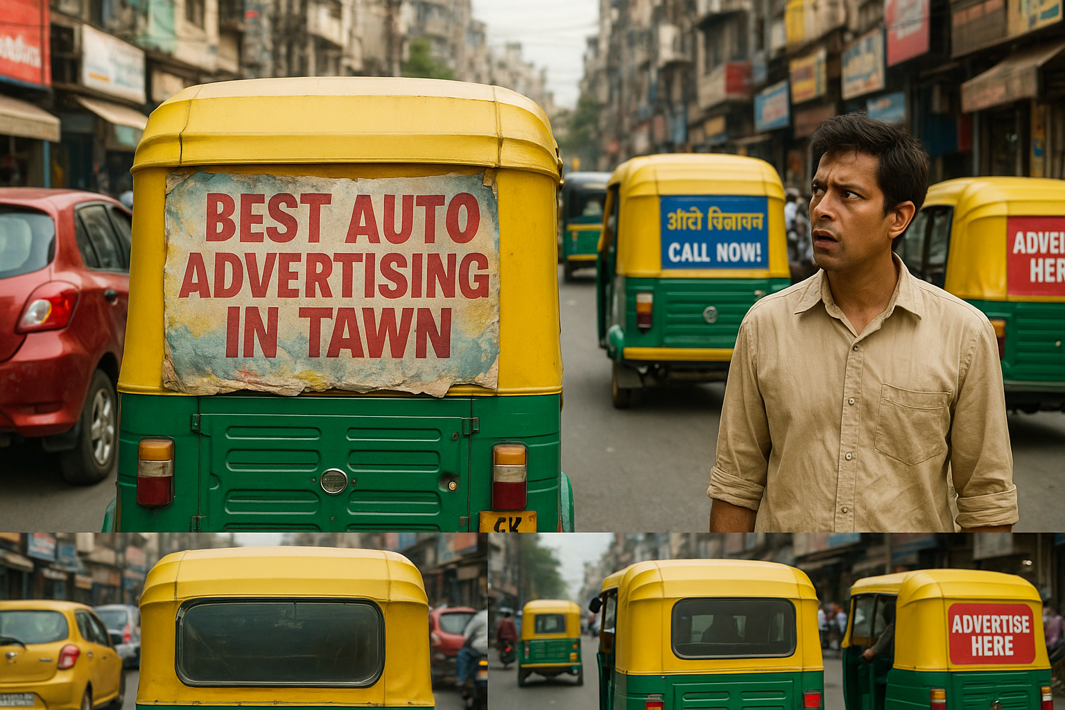 Auto Advertising Mistakes are a marketing goldmine in Indian cities. Their constant movement through narrow lanes, bustling bazaars, and crowded junctions makes them ideal mobile billboards