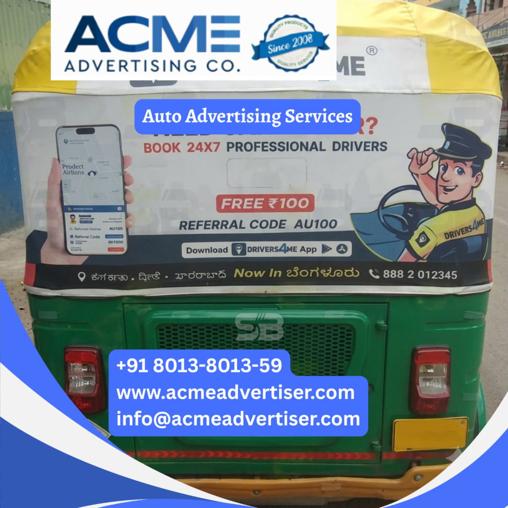 Auto Advertising Services– ACME Advertising Co.